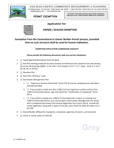 notification to owner builders applying for the owner builder exemption