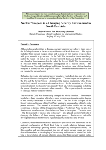 Nuclear relations among major powers in North East Asia in the