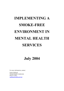 Implementing a Smoke-Free Environment in Mental Health Services