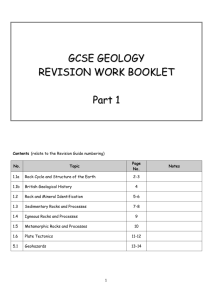 GCSE Geology revision workbook part 1 answers