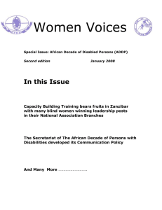Women Voices - African Union Of The Blind