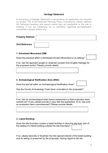 Heritage Statement template