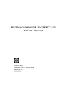 ELECTRONIC GOVERNMENT PROCUREMENT