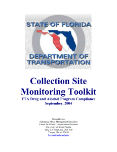 Collection Site Monitoring Toolkit