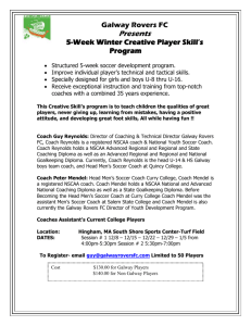 5-Week Winter Creative Player Skill`s Program