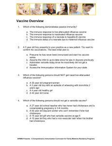 Exam Vaccine Overview