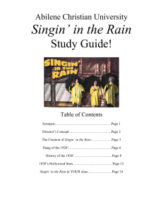 Singin` in the Rain Film Study Guide 2 - ACS E