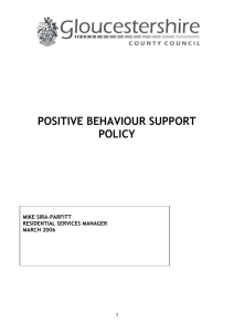 Positive Behaviour Support - Gloucestershire County Council