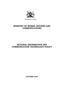 2003 Uganda National ICT Policy Framework