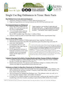 Single Use Bag Ordinances in Texas: Basic Facts