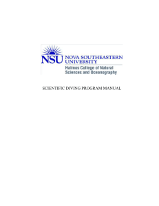 NSU OC Dive Program Manual - Nova Southeastern University