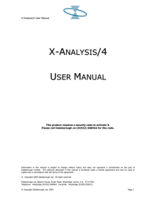 X-Analysis 4 AS400 User Manual 5.3.2.01