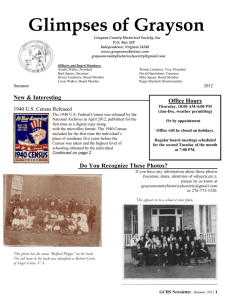 Summer 2012 - Grayson County Historical Society