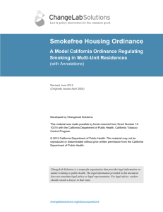 Smokefree Housing Model Ordinance
