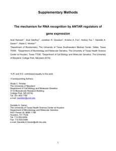 Supplementary Methods The mechanism for RNA recognition by