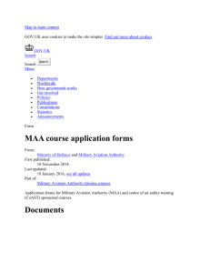 MAA course application forms - Publications