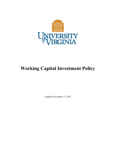 Working Capital Investment Policy