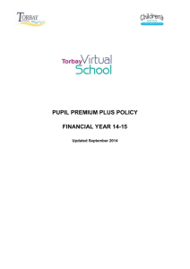 Torbay Pupil Premium Plus Policy