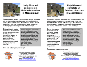 Mozambique Chapel Completion Fund Bulletin