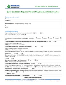Quick Quotation Request: Custom Monoclonal Antibody Services