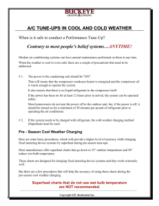 Air Conditioning Cold Weather Tune-ups