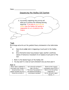 Hadley Cell worksheet answers