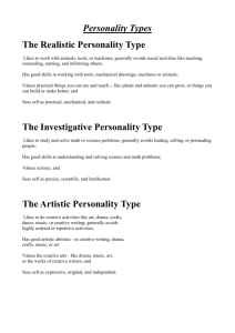 The Realistic Personality Type