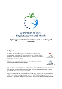 Updated Paper on Platform commitments made on Marketing and