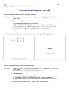 Functional Groups Notes and Practice #2