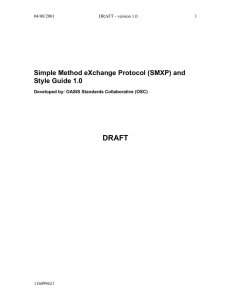 Simple Method eXchange Protocol (SMXP) and Style Guide 1.0