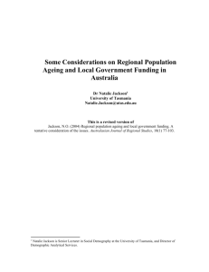 Population Ageing and Local Government Funding