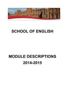 Module number: ENG3097 - Queen`s University Belfast