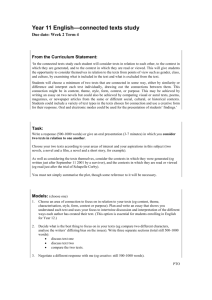 Year 11 English—connected texts study