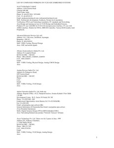 list of companies working on vlsi/asic/embedded