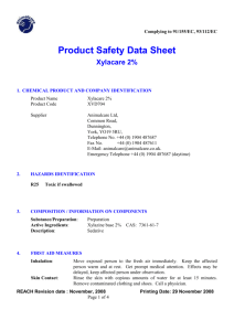 1. chemical product and company identification