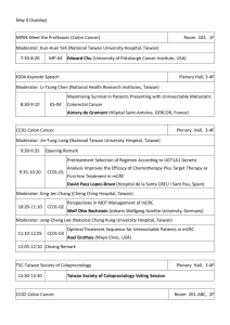May 4 (Sunday) MP04-Meet the Professors (Colon Cancer) Room