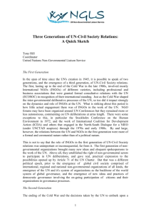 Three Generations of UN-Civil Society Relations: A - UN-NGLS