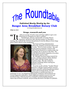 Roundtable- July 19, 2012 - Bangor Area Breakfast Rotary Club