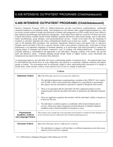 Intensive Outpatient Program (IOP) Child / Adolescent)