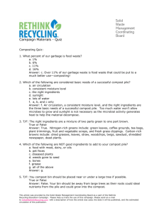 Composting Quiz - Solid Waste Management