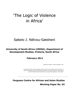 The Logic of Violence in Africa