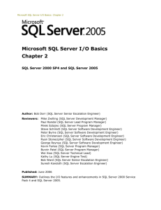 Microsoft SQL Server I/O Basics