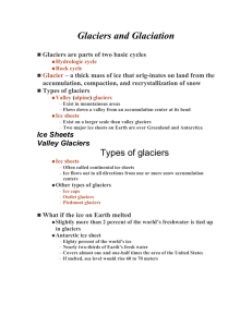 Glaciers and Glaciation