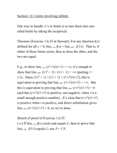 Limits involving infinity (concluded).