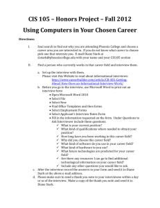Technology in your career project