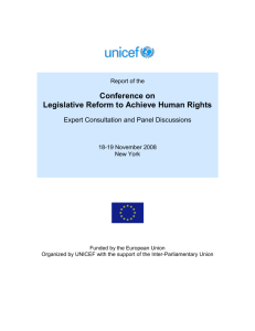 Report of the Conference on Legislative Reform to Achieve Human