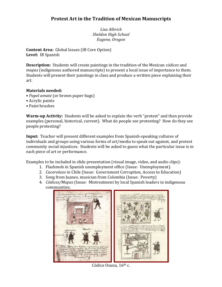 Protest Art In The Tradition Of Mexican Manuscripts
