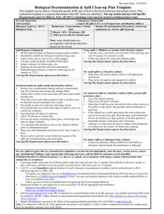 Decontamination Plan Template - the Department of Environmental