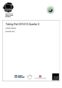 Taking Part 2012/13 quarter 2: statistical release