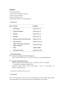 Syntax Lecture List_2007